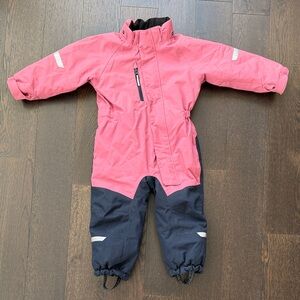 Polarn O. Pyret Pink Snowsuit, Size 1.5-2Y